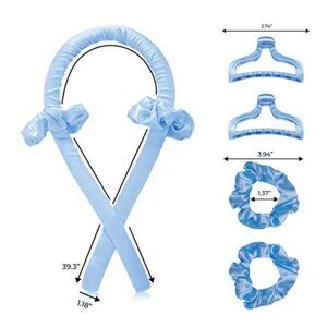 Heatless Curler Rod Headband For Hair with 2 Claw Clips for hair rollers